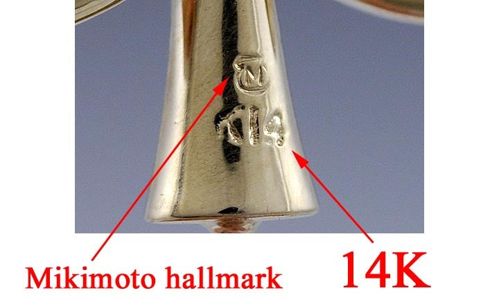 Genuine Mikimoto 14k Gold Natural Pearl Shamrock Clover Trefoil Stick Pin