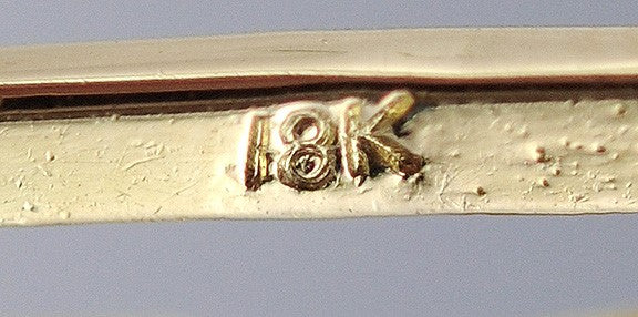 Artisan Hand Made 18k Yellow Gold Ovals & Diamonds Geometric Modernist Bracelet