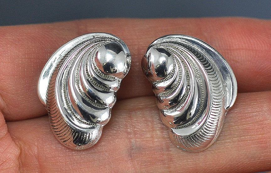 4 Pcs Sterling Silver and Silver Pl Screw-Back/Clip-On Earrings