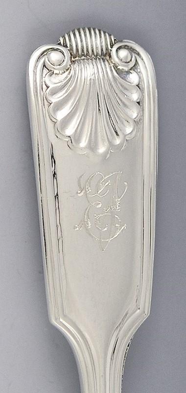 6 English Sterling1906 Fiddle Thread and Shell Teaspoons Coffee Spoons