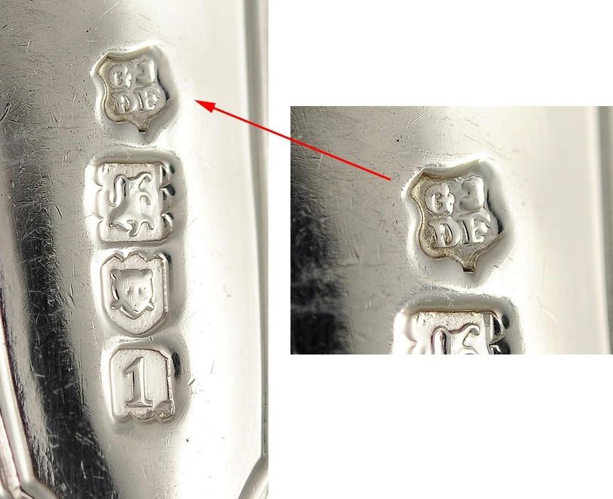 6 English Sterling1906 Fiddle Thread and Shell Teaspoons Coffee Spoons