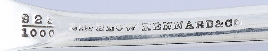 Fine set 6 American Sterling Silver Shell forks