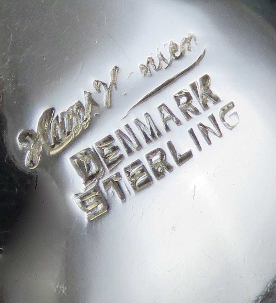 6 Heavy Sterling Silver Hans Hansen Vendome Denmark Teaspoons Coffee Spoons