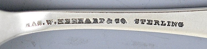 8 19th Century Charles Kennard Boston Sterling Coffee/Tea Spoons