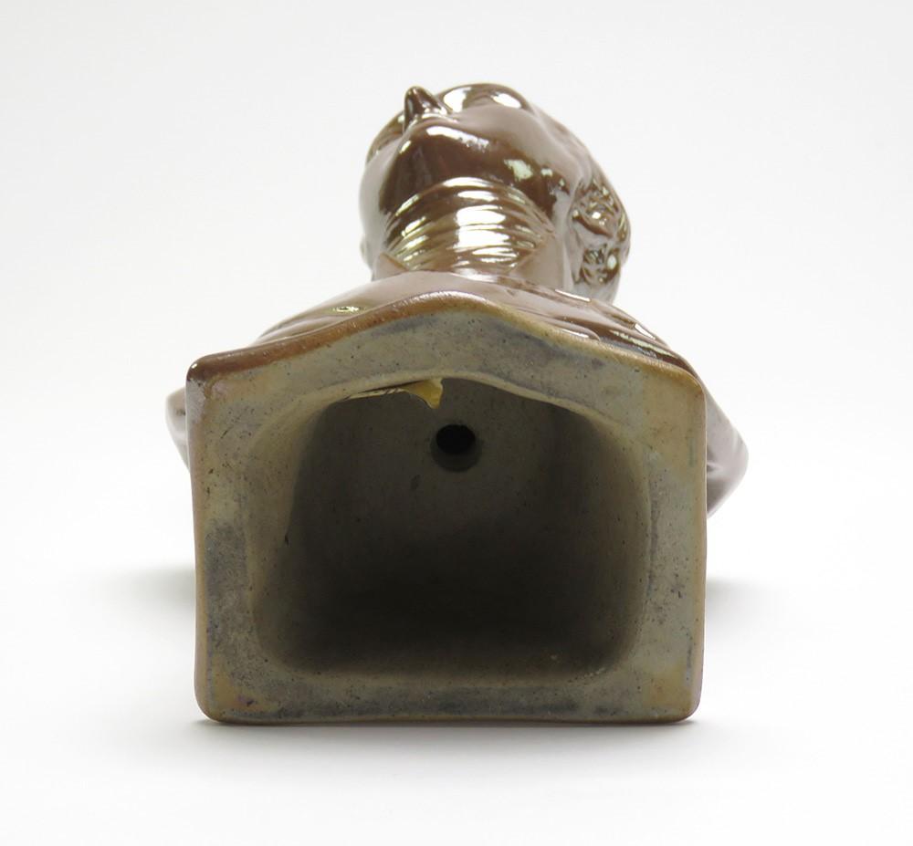 Rare 1700s Fulham Pottery English Bust of 18th c. Military Man Wearing Medal