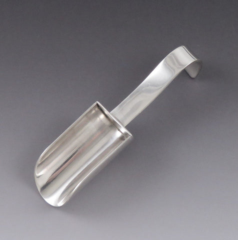 VTG Leonore Doskow Modernist Sterling Silver Tea Caddy Scoop Sugar Salt Shovel