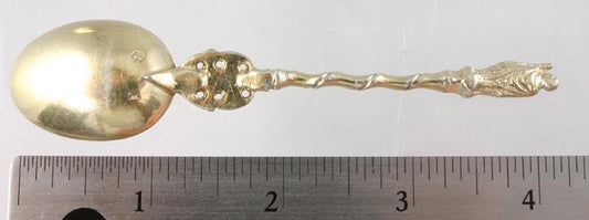 5 Mid 19th Century German or Dutch Silver Apostle Demitasse Spoons 4 3/8"