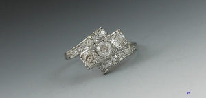 Stunning 1.8 Carat Platinum & Diamond Statement Ring Size 9