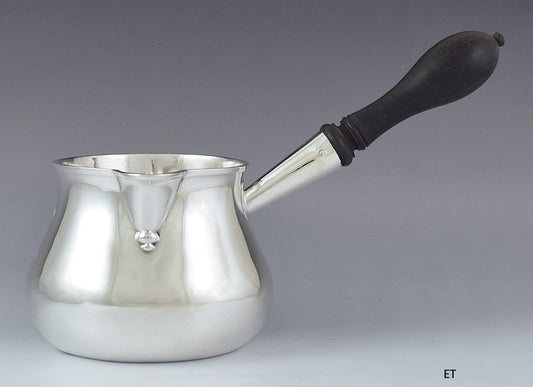 Antique 1758 Georgian English Sterling Silver Brandy Warmer / Side Handle Pot