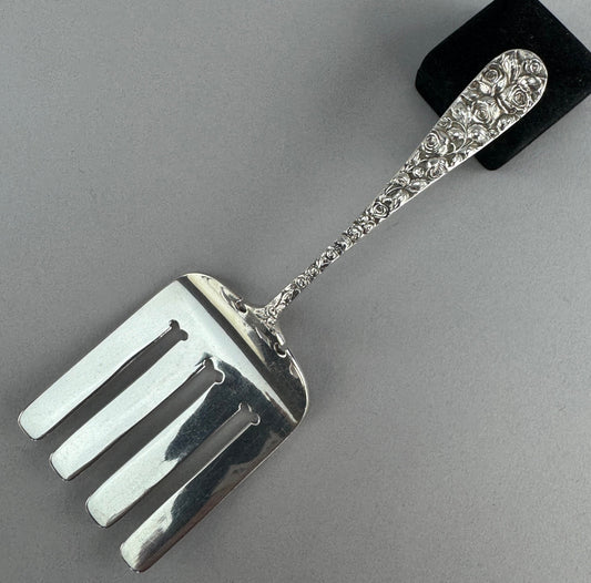 Baltimore Rose Sterling Silver Asparagus Serving Fork by Schofield