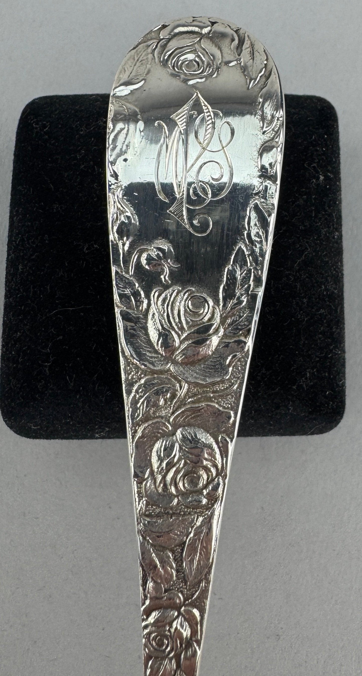 Baltimore Rose Sterling Silver Asparagus Serving Fork by Schofield