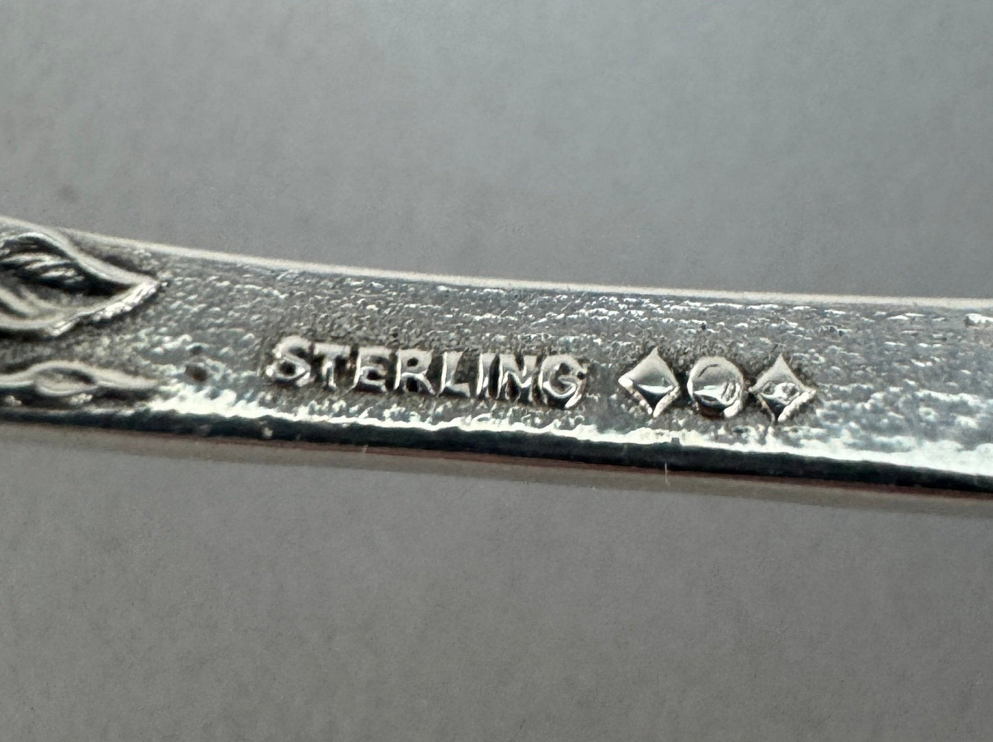 Baltimore Rose Sterling Silver Asparagus Serving Fork by Schofield