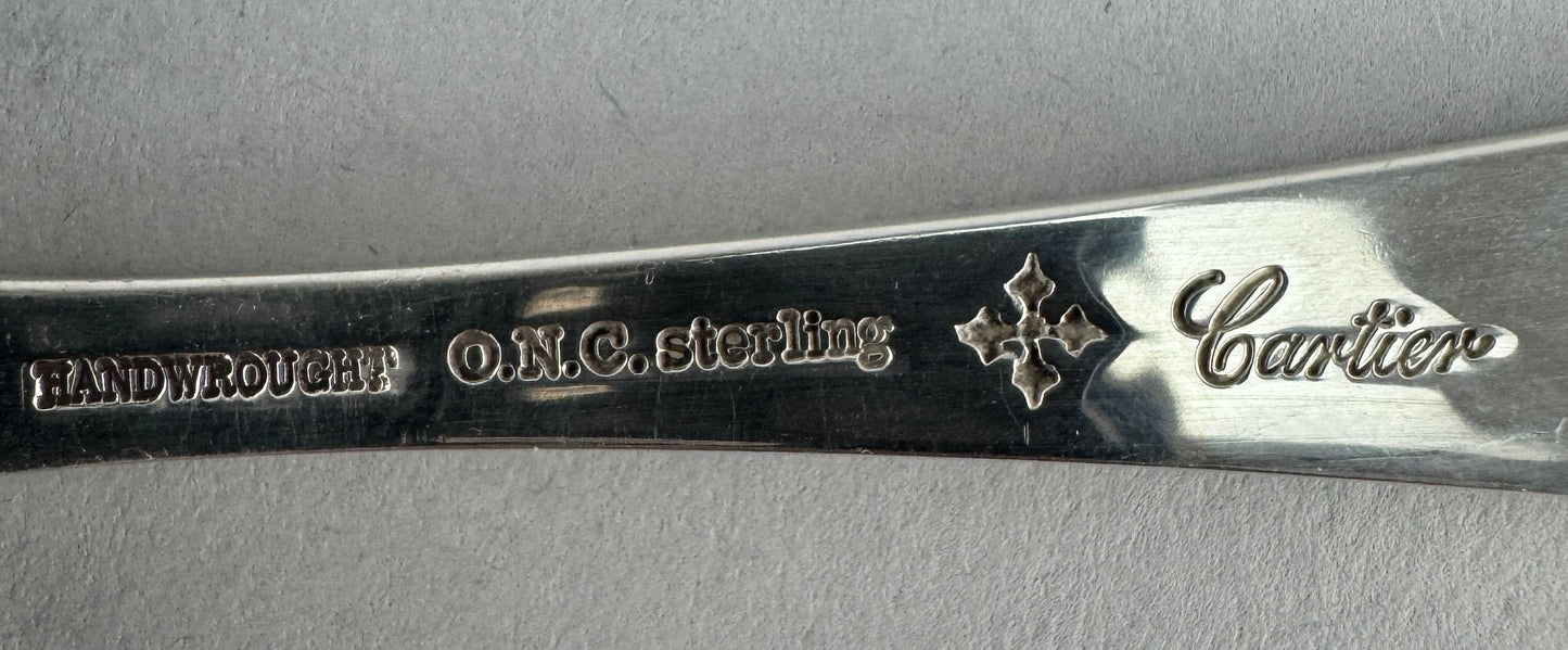 Fabulous Cartier Old Newbury Crafters Hand Wrought Sterling Silver Fish Server