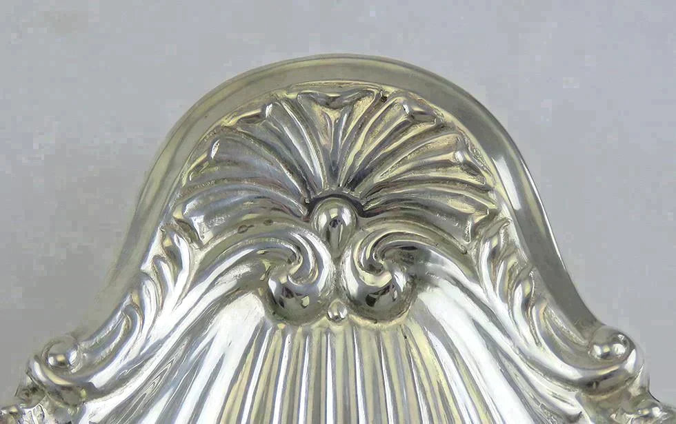 2 Antique Sterling Silver Frank Smith Art Nouveau Shell 294 Bowls Dishes 9 1/8"