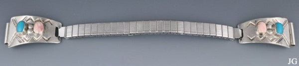 Southwestern Sterling Silver Stretch W. Long Watch Band
