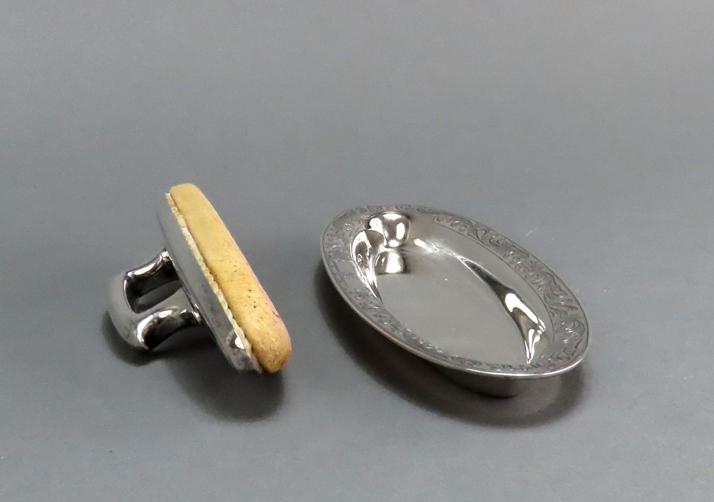 Excellent c1920s Tiffany Co Sterling Silver Engraved Nail Buffer w Tray