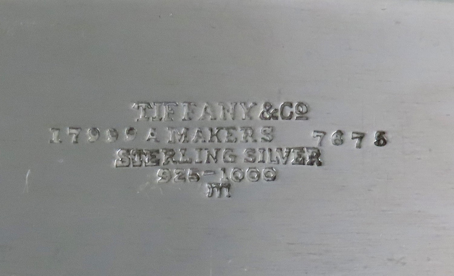 Excellent c1920s Tiffany Co Sterling Silver Engraved Nail Buffer w Tray