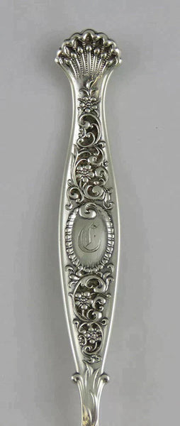 Antique Art Nouveau Sterling Silver Whiting Hyperion 1888 Serving Fork