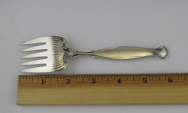 Antique Art Nouveau Sterling Silver Whiting Hyperion 1888 Serving Fork