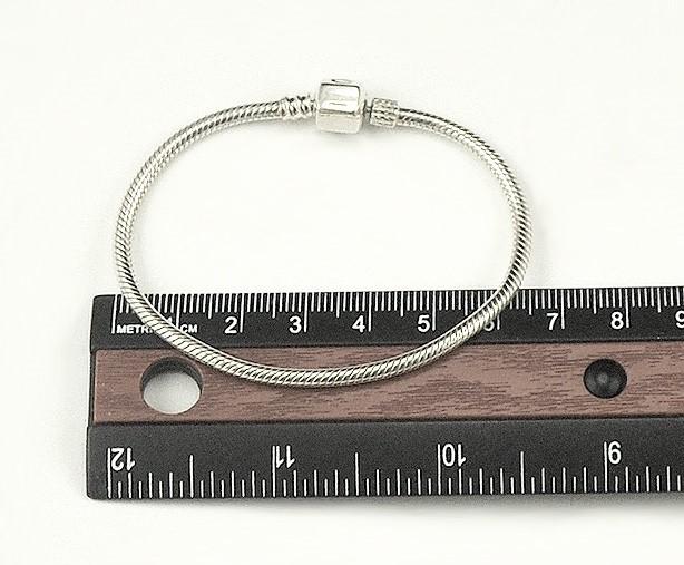 Attractive Sterling Silver Chamilia Cham Snap Clasp Bracelet for Euro Beads