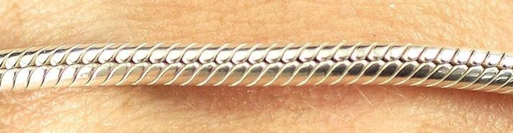 Attractive Sterling Silver Chamilia Cham Snap Clasp Bracelet for Euro Beads