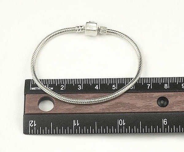 Wonderful Sterling Silver Chamilia Cham Snap Clasp Bracelet for Euro Beads