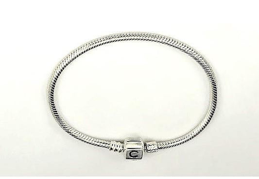 Attractive Sterling Silver Chamilia Cham Snap Clasp Bracelet for Euro Beads