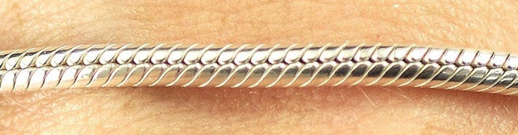 Sophisticated Sterling Silver Chamilia Cham Snap Clasp Bracelet for Euro Beads