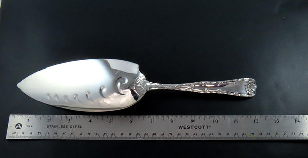 Wonderful Tiffany Co Wave Edge Sterling Silver Large Fish Server 12"