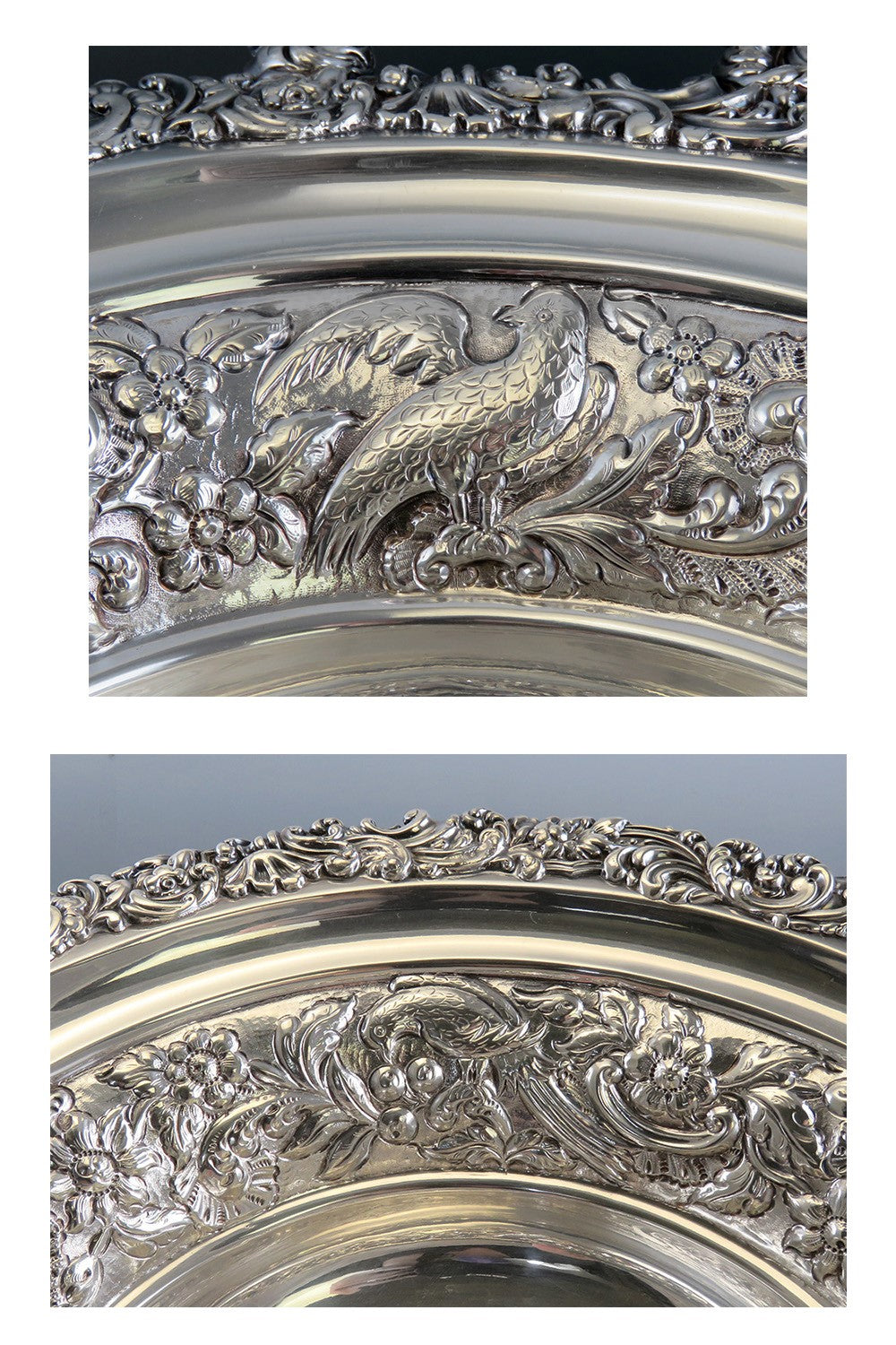 Fine Old Sheffield Fused Silverplate Double Handle Pedestal Bowl Centerpiece