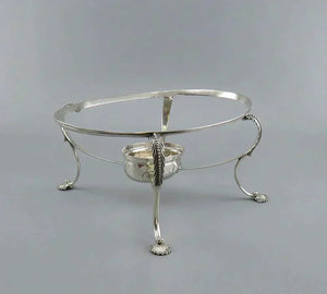 Antique 18th Century 1783 English Sterling Silver Dish Bowl Stand Base w/ Burner