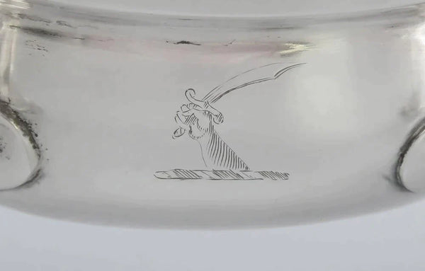 Antique 18th Century 1783 English Sterling Silver Dish Bowl Stand Base w/ Burner