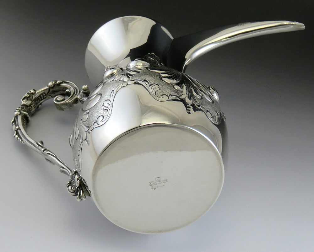 Handcrafted Italian 800 Silver Middle Eastern Style Coffee Pot Pitcher Ewer