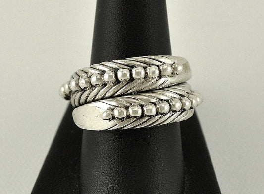 Wonderful Sterling Sliver Hand Made Artisan Ring Thick Heavy size 7.75