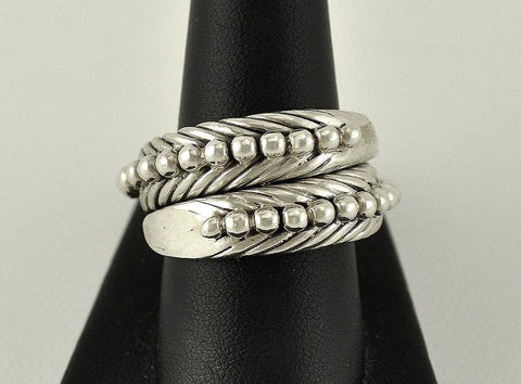 Wonderful Sterling Sliver Hand Made Artisan Ring Thick Heavy size 7.75