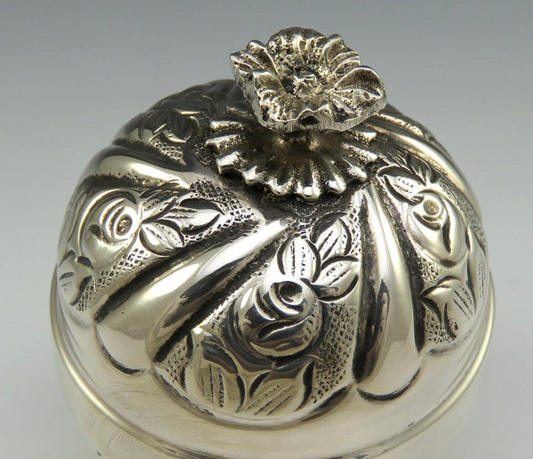 Pure 900 Silver Puja Kumkum Dabbi Trinket Box