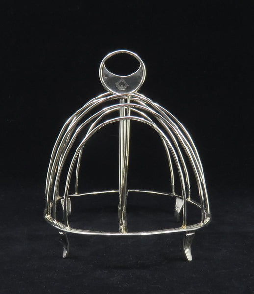 1787 Antique Irish Sterling Silver Toast Rack Crest Casey Family Dublin 7 1/4"