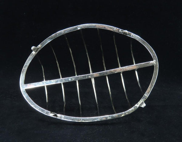 1787 Antique Irish Sterling Silver Toast Rack Crest Casey Family Dublin 7 1/4"