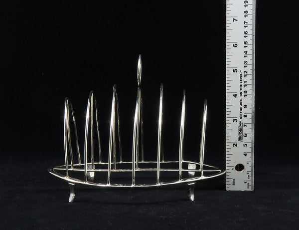 1787 Antique Irish Sterling Silver Toast Rack Crest Casey Family Dublin 7 1/4"