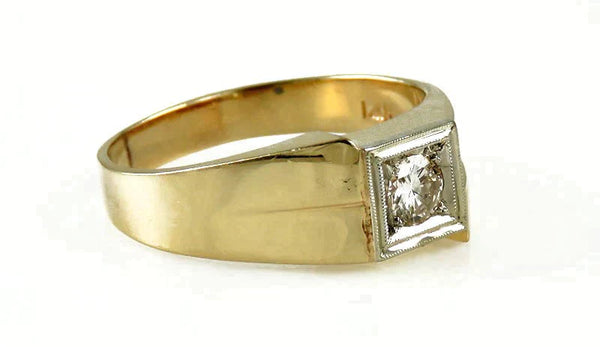 Striking 14k Yellow Gold ~.50ct Diamond Ring Size 12.25