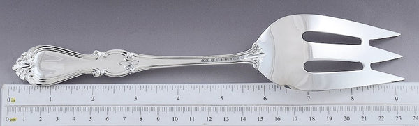 Nice Towle Sterling Silver Queen Elizabeth I Cold Meat Serving Fork 9 1/4"