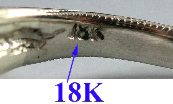 Elegant Vintage 18k White Gold Diamond Filigree Ring Edwardian Art Deco