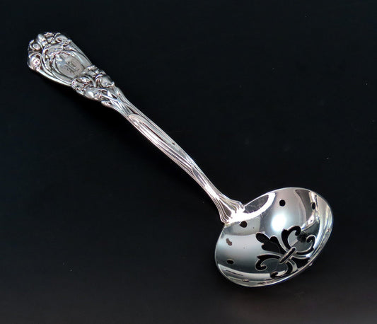 Rare Art Nouveau Durgin Iris Pierced Serving Ladle /Spoon P Mono 6 1/2 Inches