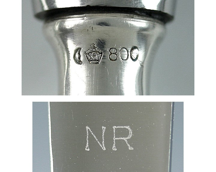 6 Lovely 1930s German Silver Butter Knives