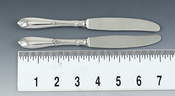 6 Lovely 1930s German Silver Butter Knives