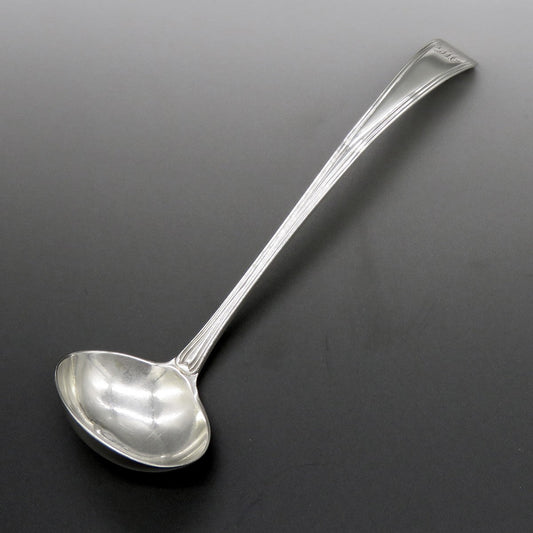 Antique 1793 English Georgian Sterling Silver Threaded Edge Gravy/Sauce Ladle