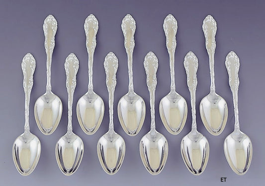 Fab set 11 Towle Sterling Silver Old English Coffee / 5 o'Clock Spoons