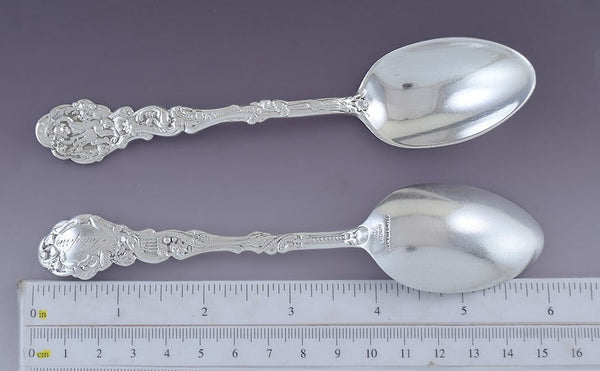 12 Antique Art Nouveau Gorham Sterling Silver Versailles Teaspoons