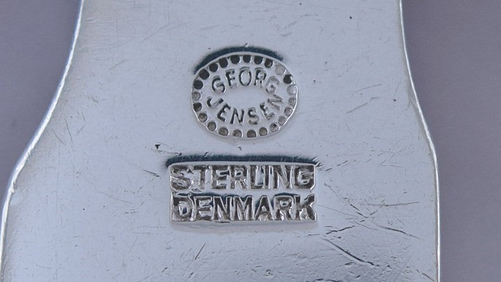 6 Georg Jensen Sterling Silver Old Danish Butter Knives Cheese Spreaders