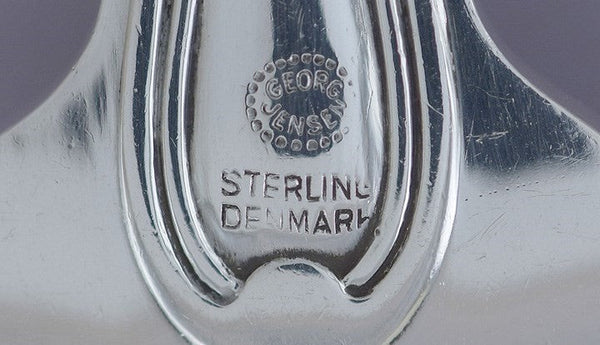 Great set 6 Georg Jensen Sterling Silver Old Danish Salad Forks 5 3/4"